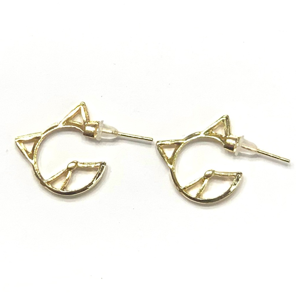 New Gold Cat Earrings